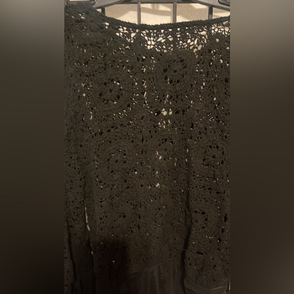 Free People | Desert Daze Crochet Top (Black) - Picture 7 of 8